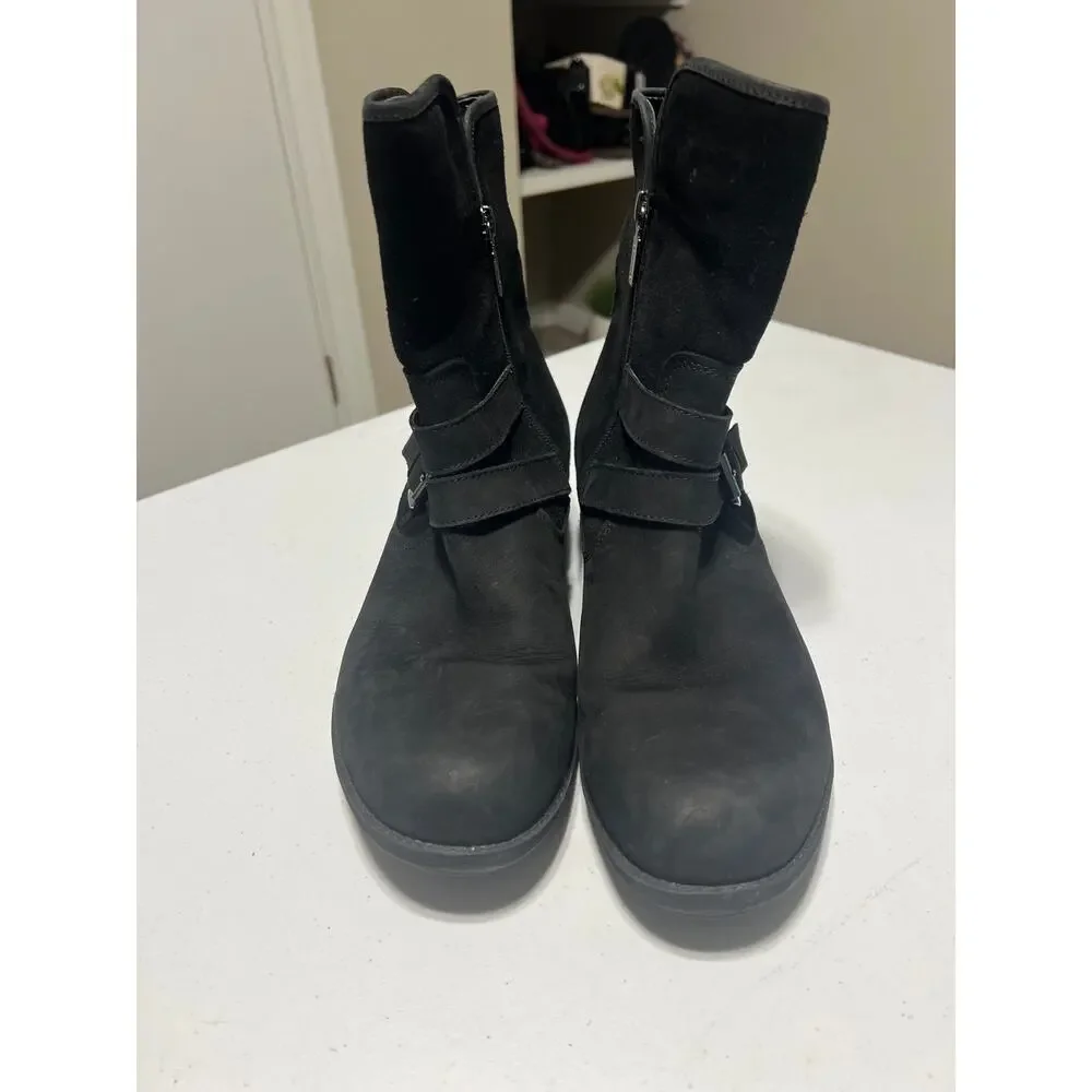 Blondo Tula Water Resistant Suede Moto Buckle Boots 11